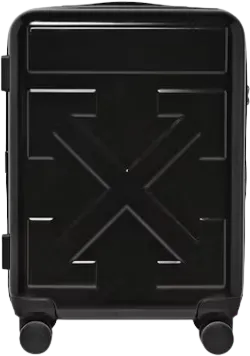 OFF-WHITE Quote Luggage "FOR TRAVEL" Black